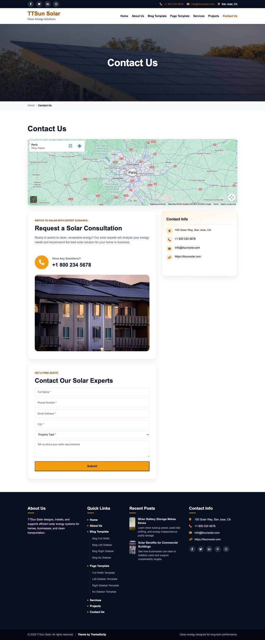 Contact page