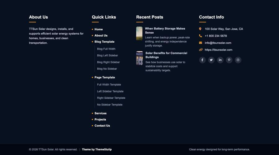 Footer frontend