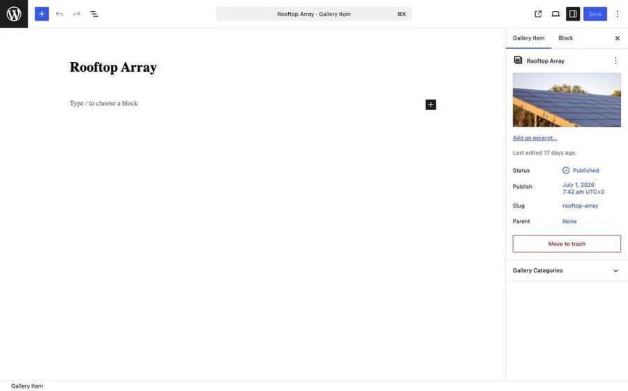 Edit Gallery item