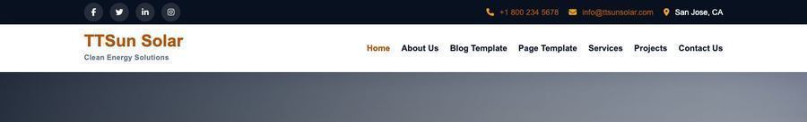 Header and top bar frontend