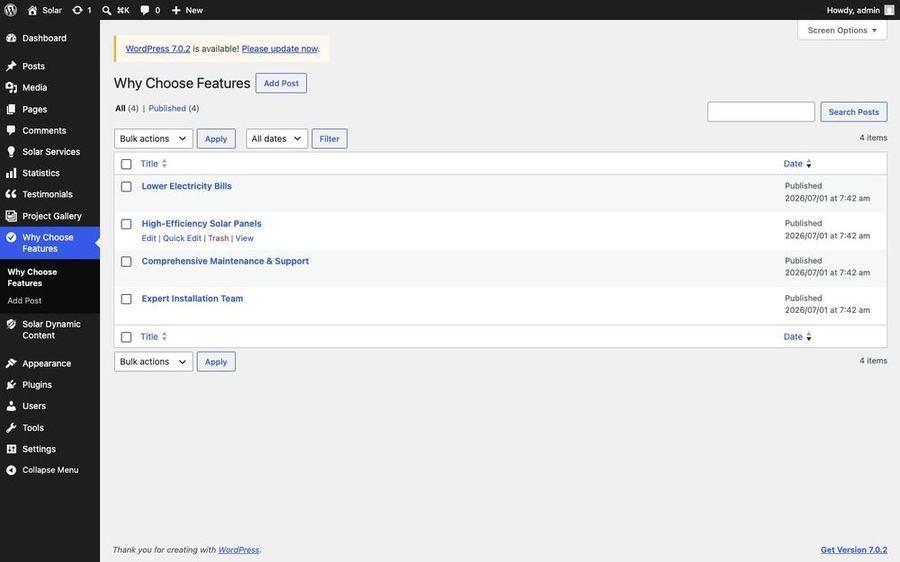 Why Choose Features list