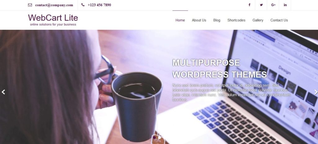 Webcart business wordpress theme