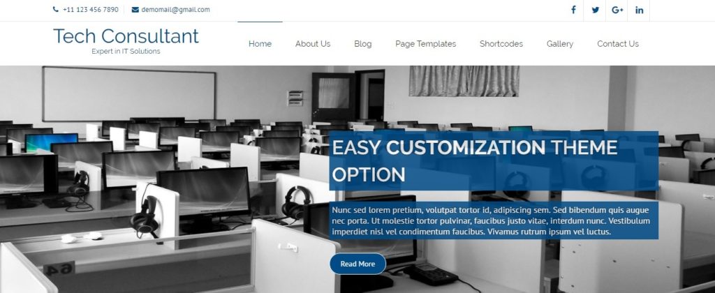 free tech it consultant wordpress theme