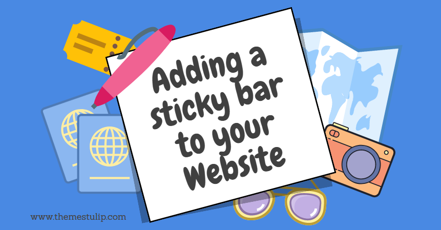 sticky bar to your website