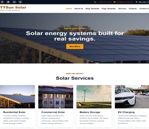 free solar panel wordpress theme