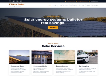 free solar panel wordpress theme